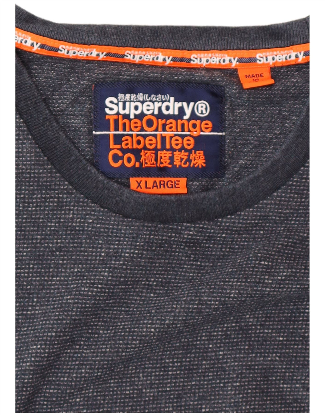 SUPERDRY T-shirt top til mænd XL marineblå