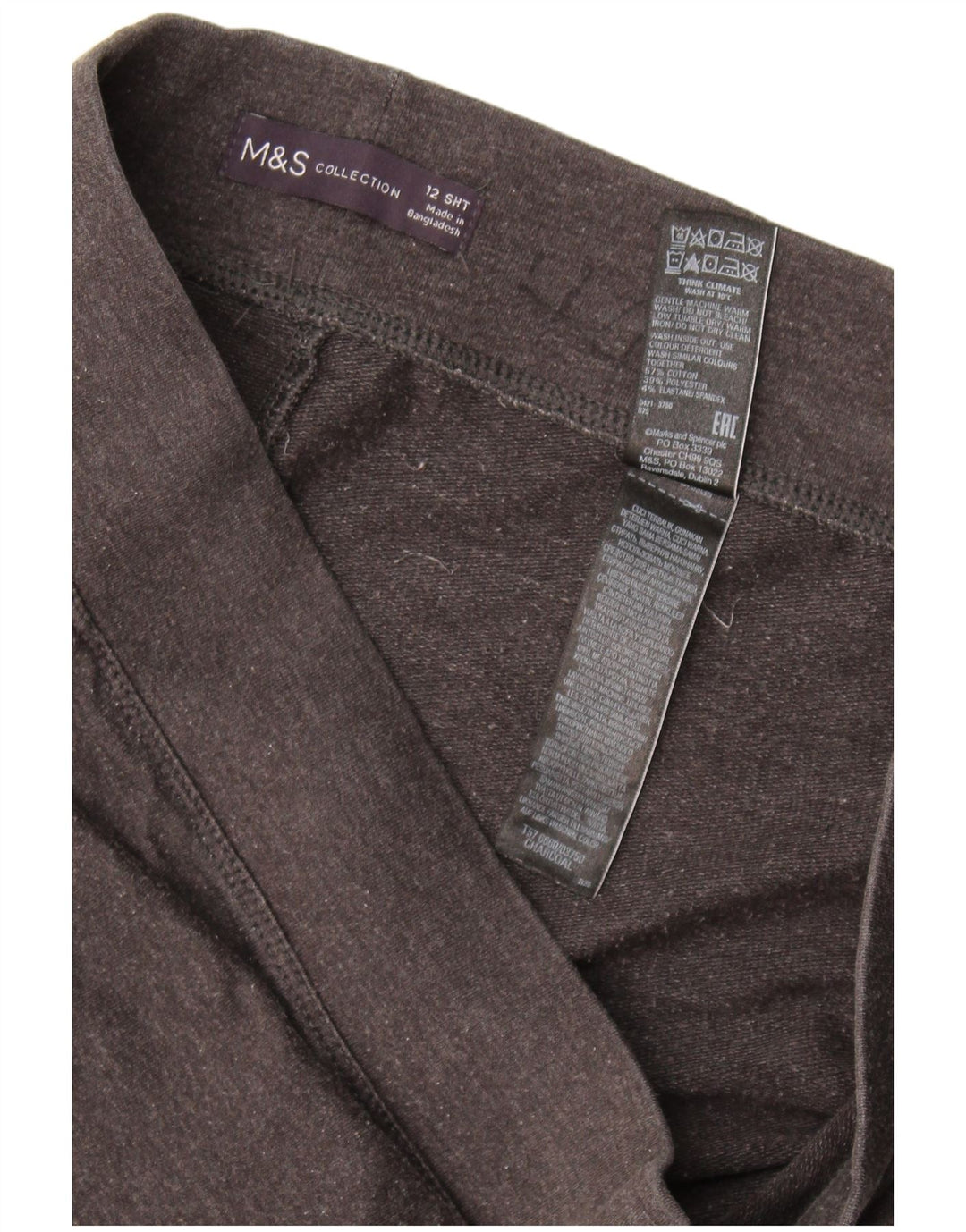 Marks & Spencer Womens Leggings UK 12 Medium Grey Bomuld