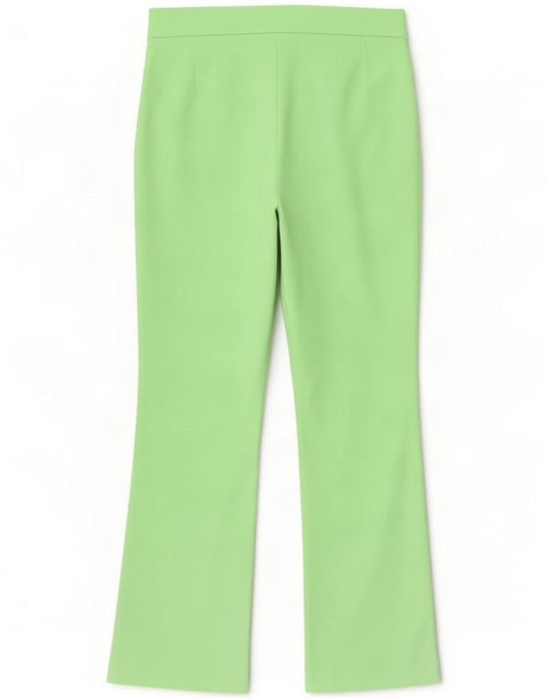 Zara Dame Crop Bootcut Casual Bukser Medium W28 L26 Grøn Bomuld