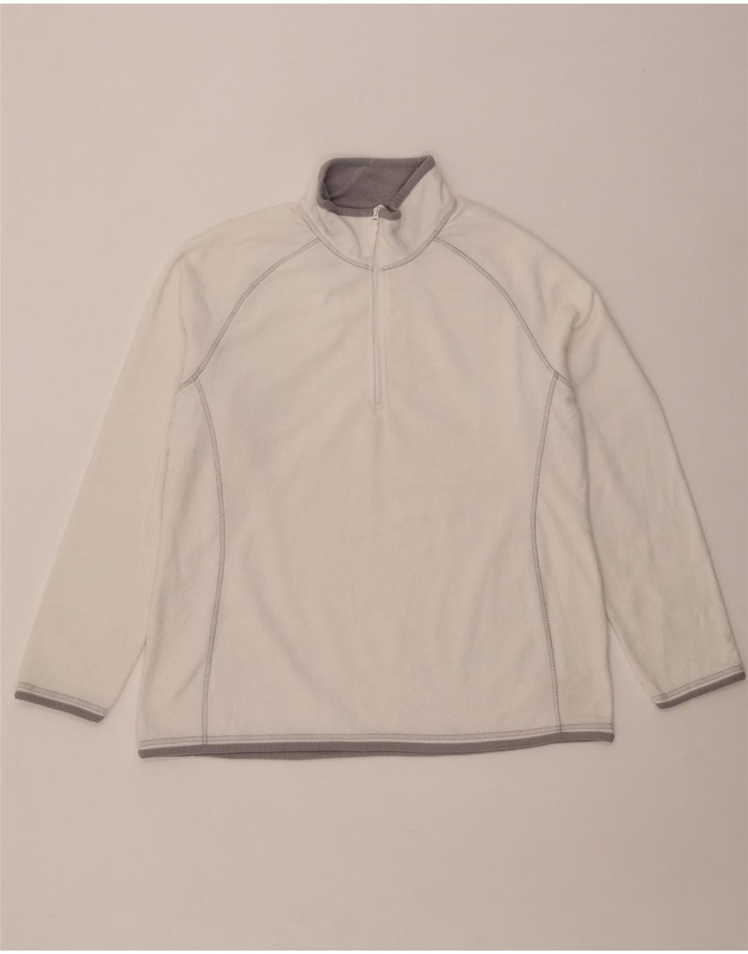 MOUNTAIN WAREHOUSE Fleecetrøje til kvinder med lynlåshals DK 18 XL Hvid polyester