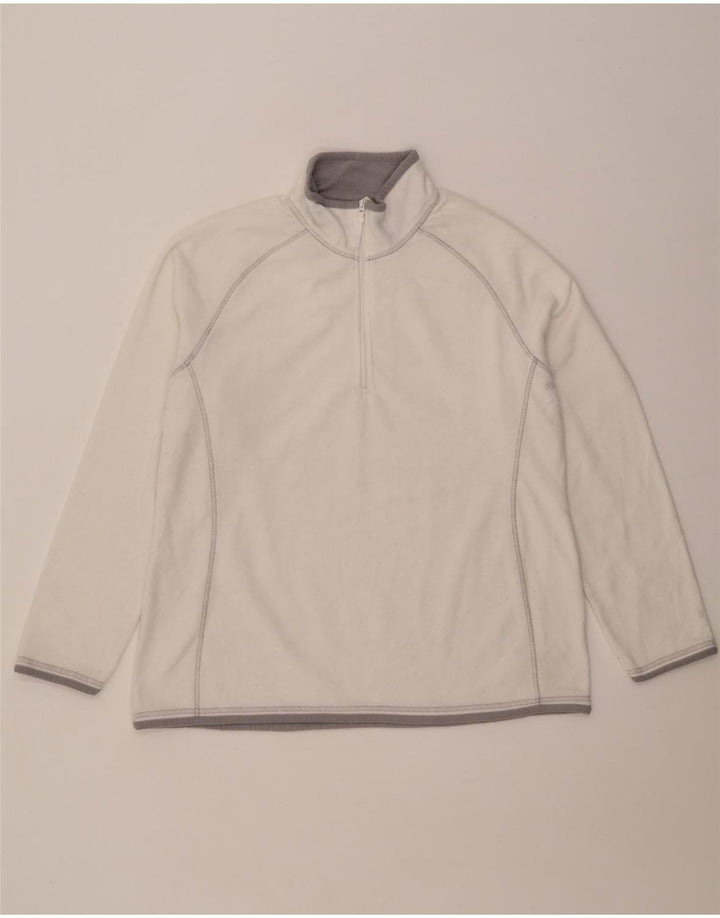 MOUNTAIN WAREHOUSE Fleecetrøje til kvinder med lynlåshals DK 18 XL Hvid polyester