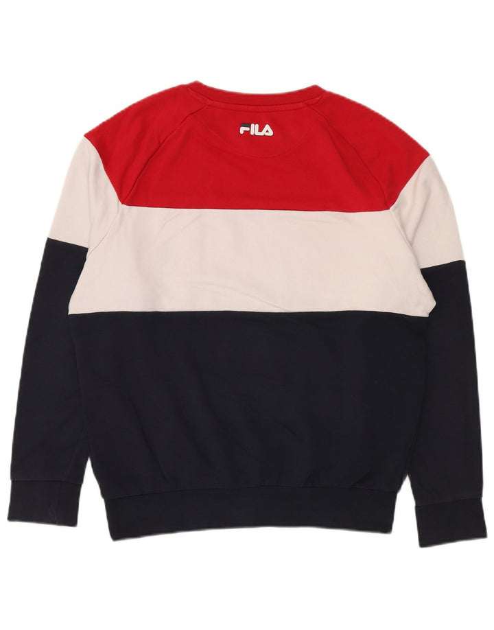 FILA Grafisk sweatshirt til mænd, lille flerfarvet farveblok