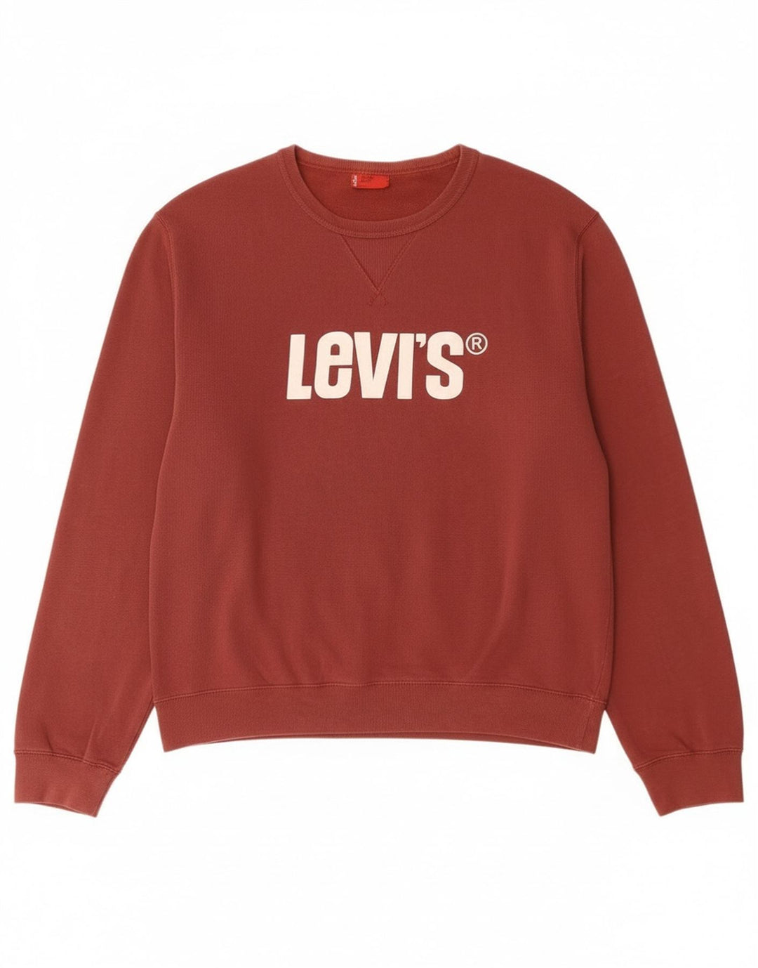 Levi's Grafisk sweatshirt til mænd, stor rødbrun bomuld
