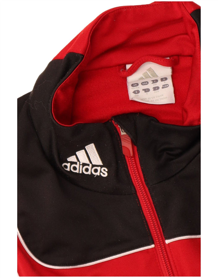 ADIDAS Træningsdragt til mænd, topjakke UK 46/48 XL Rød Colourblock Polyester