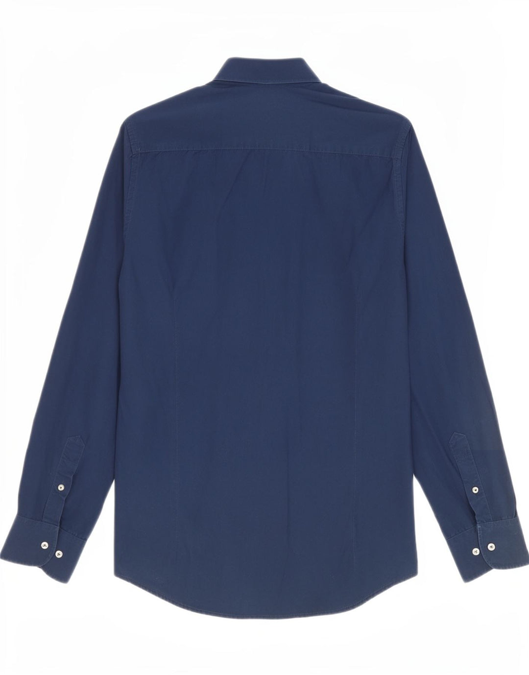 Trussardi herreskjorte str. 39/40 Medium marineblå bomuld