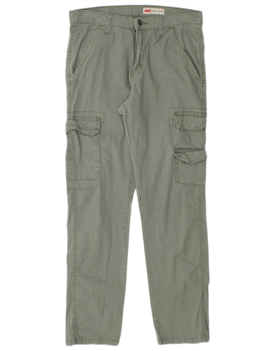 WRANGLER Herre Regular Fit Tapered Cargo Bukser W29 L30 Grøn bomuld