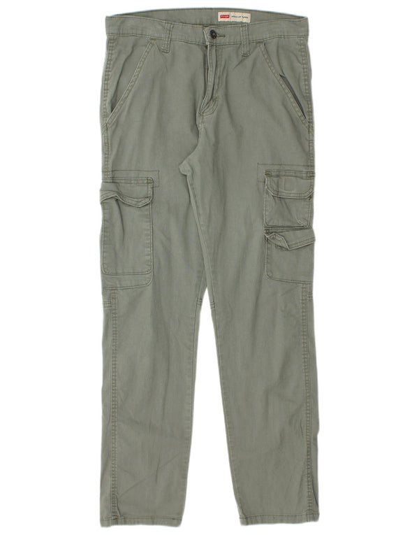 WRANGLER Herre Regular Fit Tapered Cargo Bukser W29 L30 Grøn bomuld