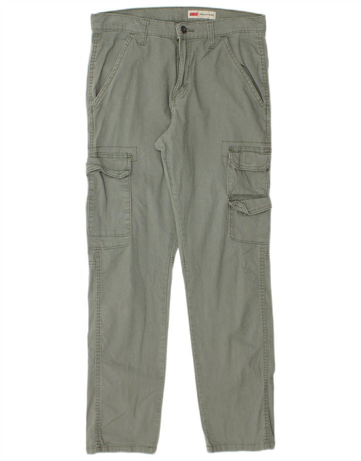 WRANGLER Herre Regular Fit Tapered Cargo Bukser W29 L30 Grøn bomuld