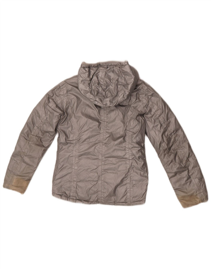K-Way Girls Vendbar Polstret Jakke 9-10 År Sølv Polyester