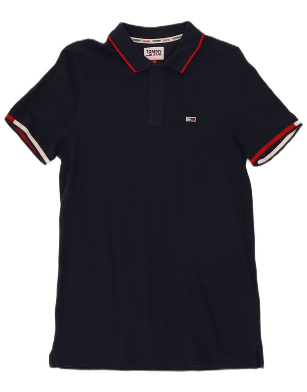 Tommy Hilfiger herre poloshirt Medium marineblå bomuld