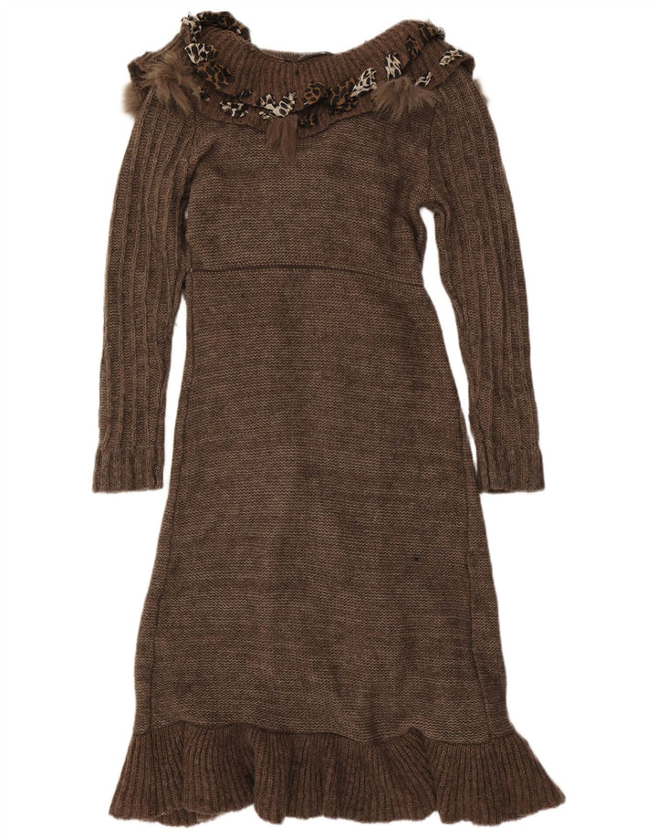 Forla Womens Paris Flæser Front Cardigan Sweater UK 10 Lille Brun