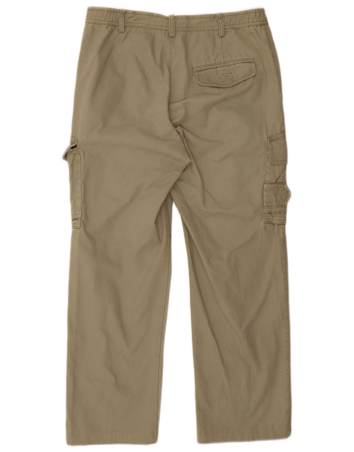 CAMEL ACTIVE Mens Straight Cargo Trousers W32 L28 Khaki