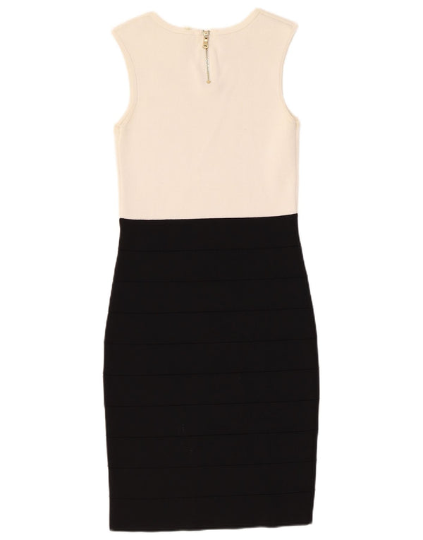 Guess Womens Sleeveless Bodycon Dress UK 4 XS Black Colourblock