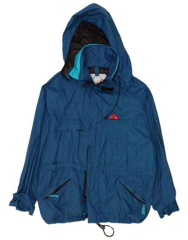 Aesse Herre Hooded Loose Fit Regnjakke UK 40 Large Blue