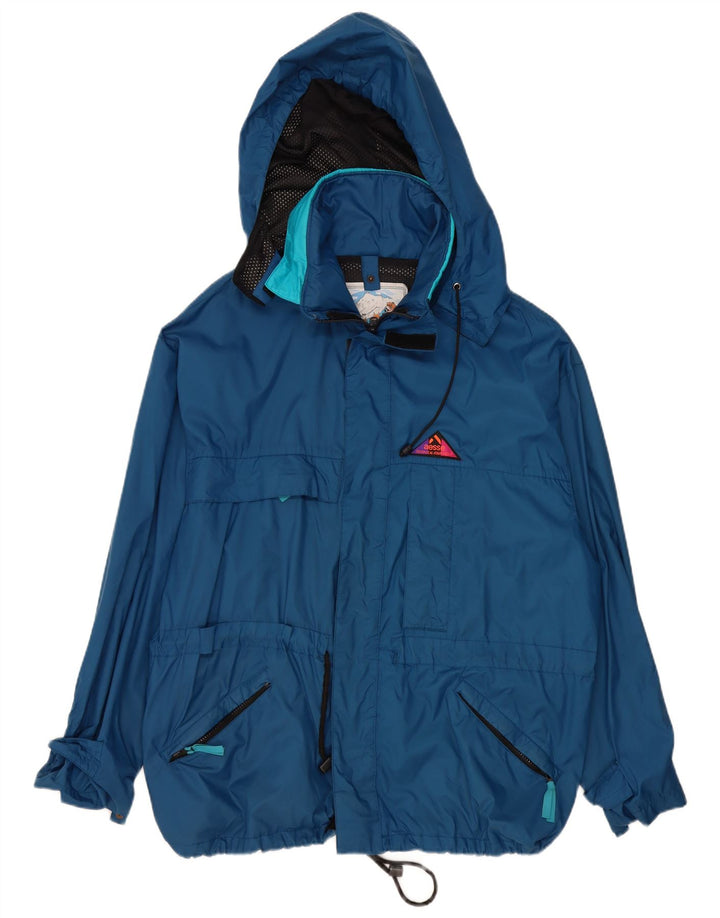 Aesse Herre Hooded Loose Fit Regnjakke UK 40 Large Blue