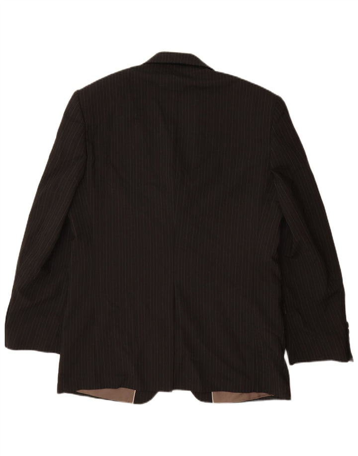 Marks & Spencer Herre 3-knaps blazerjakke UK 38 Medium Black Pinstripe