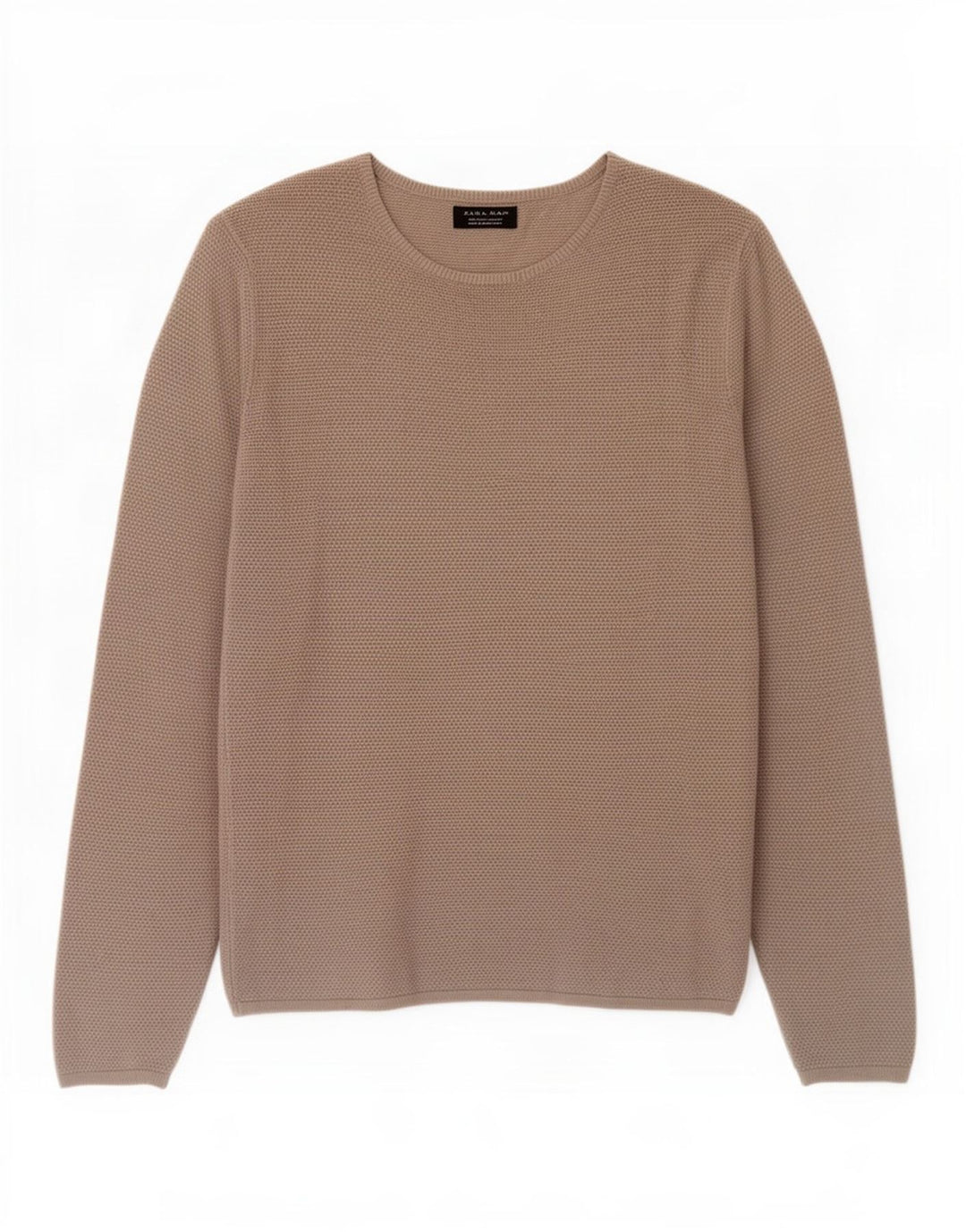 Zara Herre Boat Neck Jumper Sweater Stor Grå