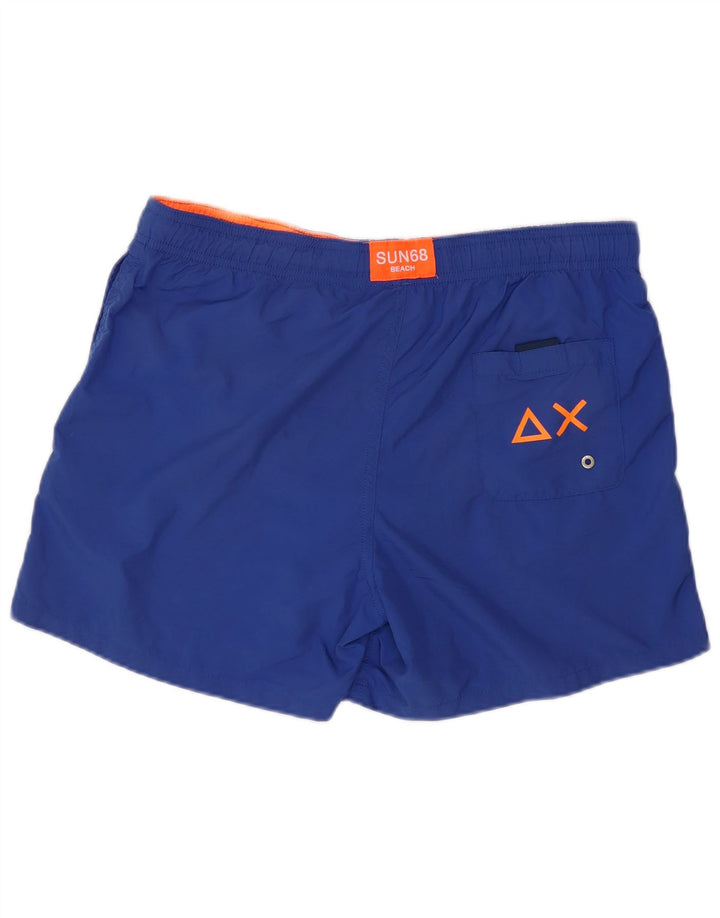 Sun68 drenge grafiske badeshorts 13-14 år blå polyester