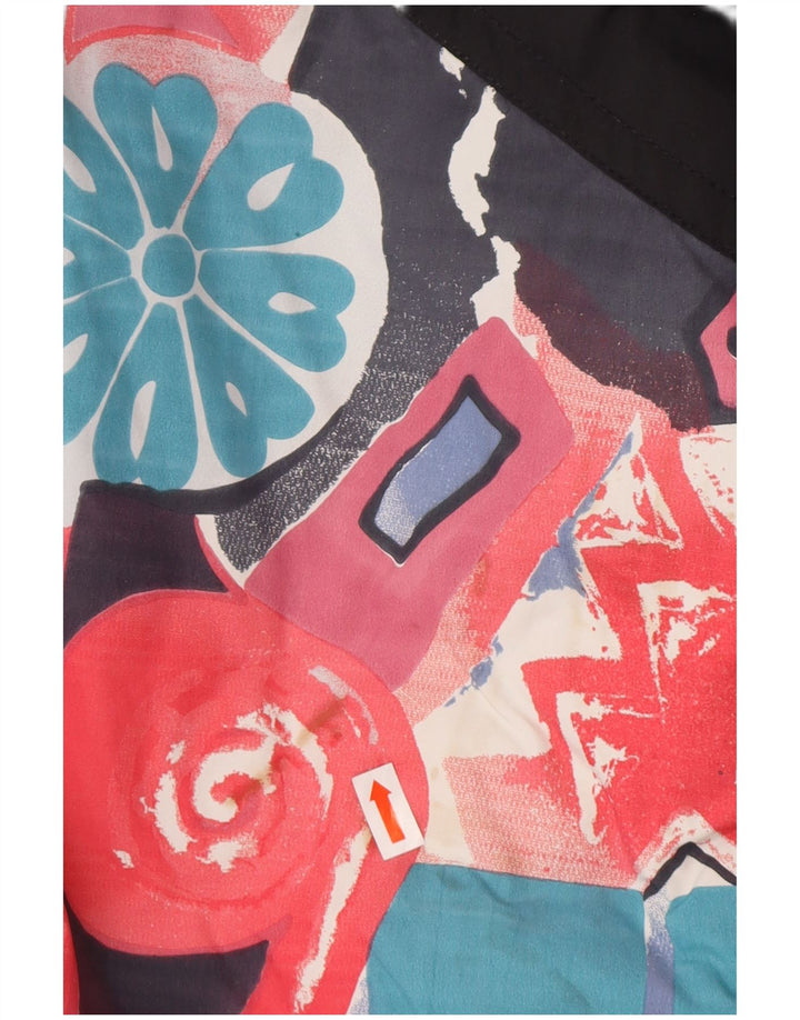 MAIER Herre Oversized Pullover Windbreaker Jacket UK 6 XS Black Floral