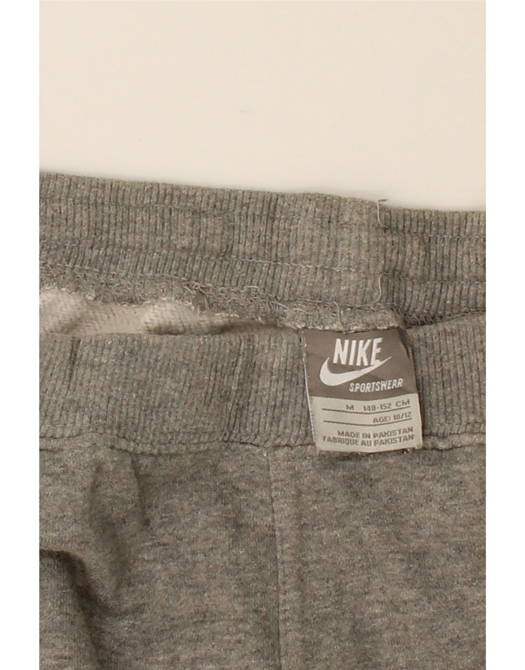 NIKE Boys Tracksuit Trousers 10-11 Years Medium Grey Cotton Vintage Nike and Second-Hand Nike from Messina Hembry 