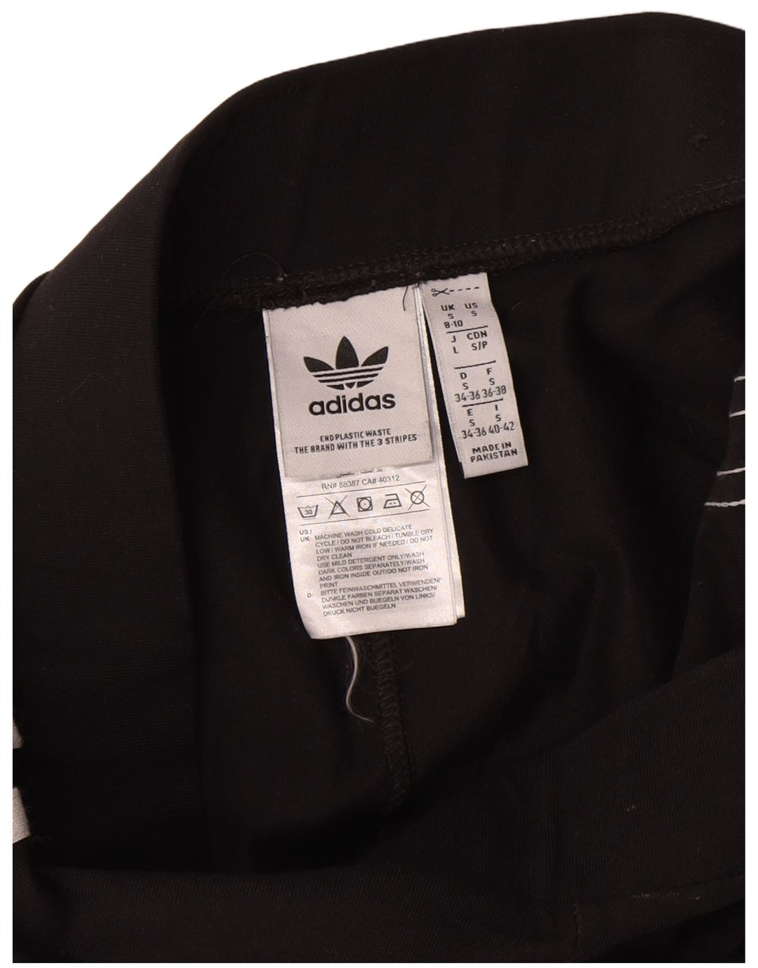 Adidas Dame Leggings UK 8/10 Small Black Bomuld