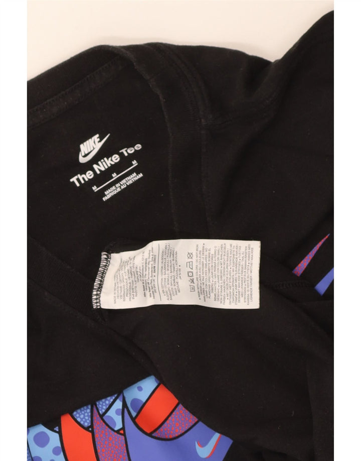 Nike Herre grafisk T-shirt Top Medium Sort Bomuld