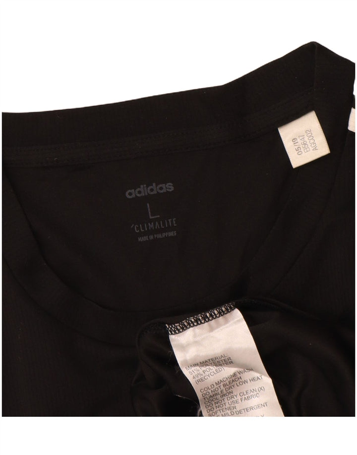 Adidas Herre Climalite Top Langærmet Stor Sort