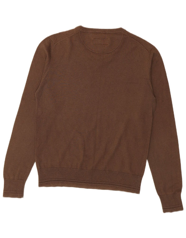 Gas Herre V-hals sweater Medium brun bomuld