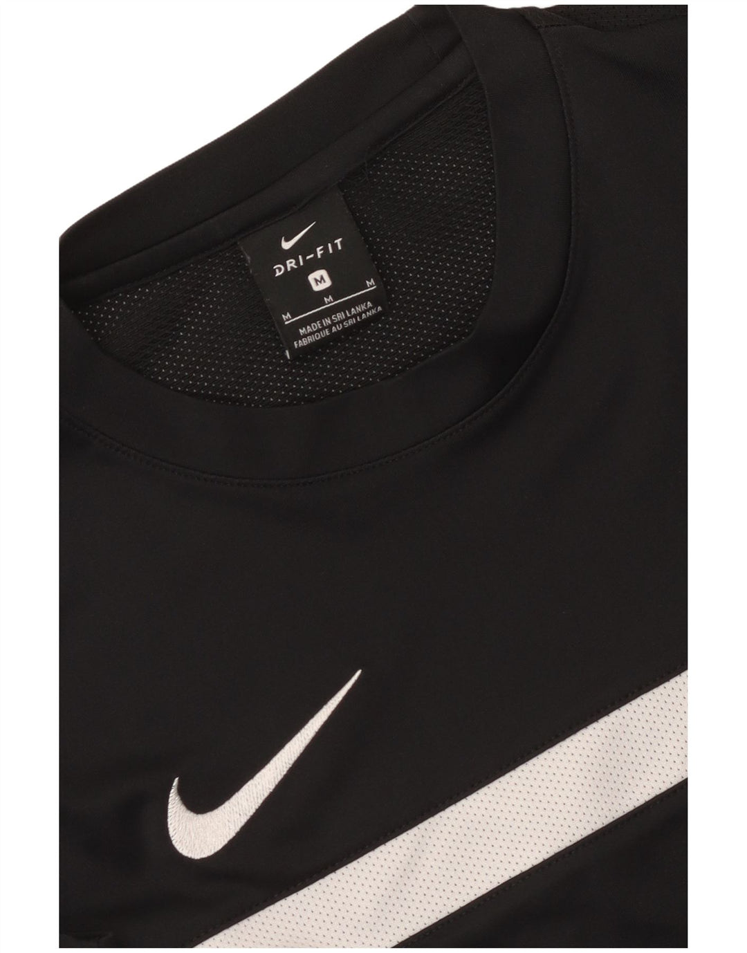 Nike Herre Dri Fit T-shirt Top Medium Sort Colourblock