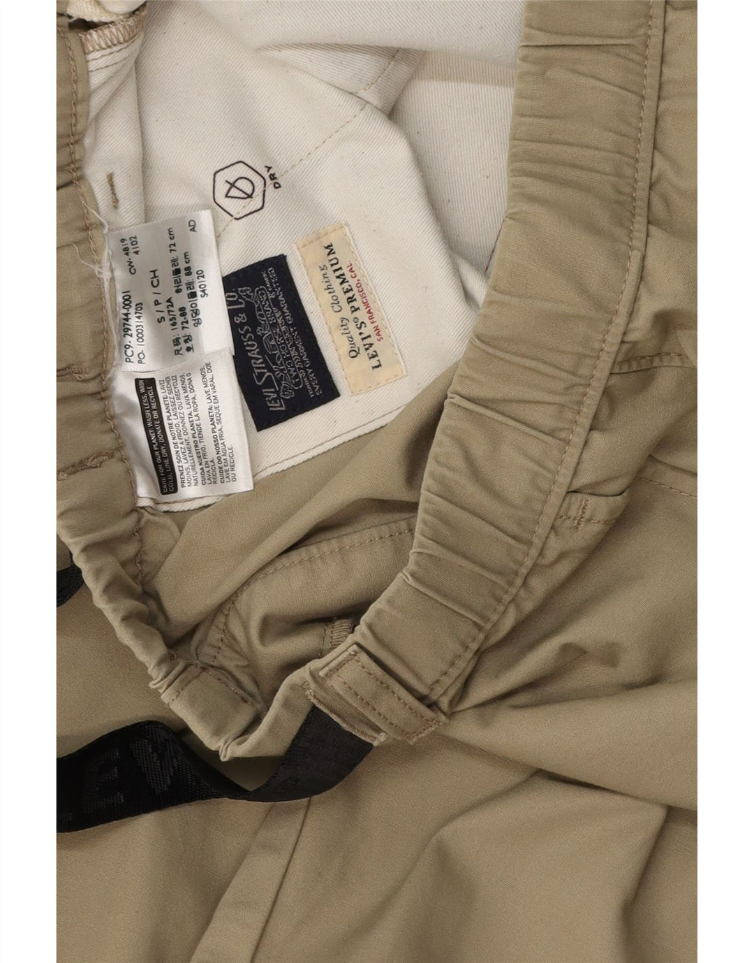 Levi's Herre tilspidsede Chinobukser Små W29 L30 Beige
