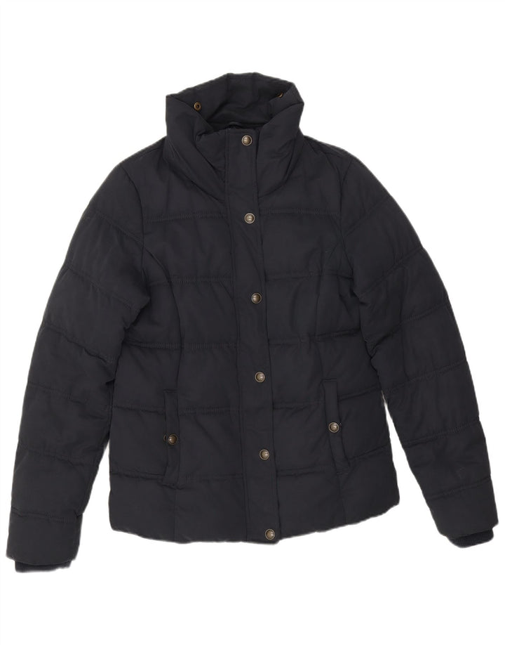 Fat Face Dame Polstret Jakke UK 10 Small Navy Blue Polyester