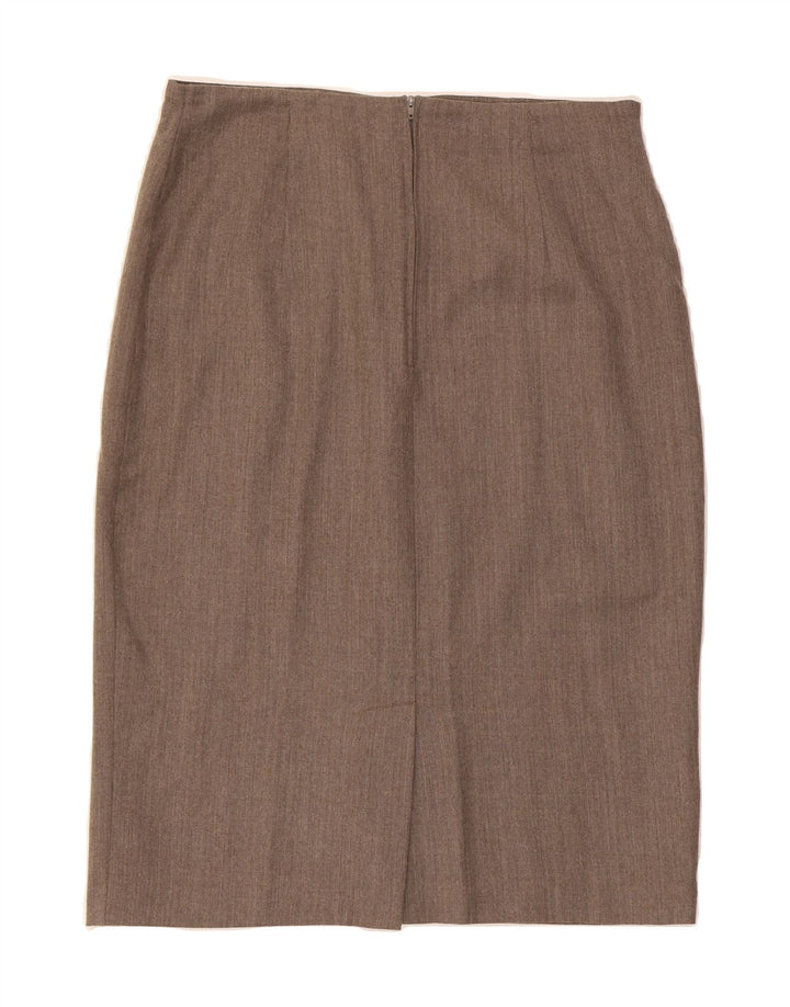CLASSICS Womens Pencil Skirt W32 Large  Brown Polyester Vintage Classics and Second-Hand Classics from Messina Hembry 