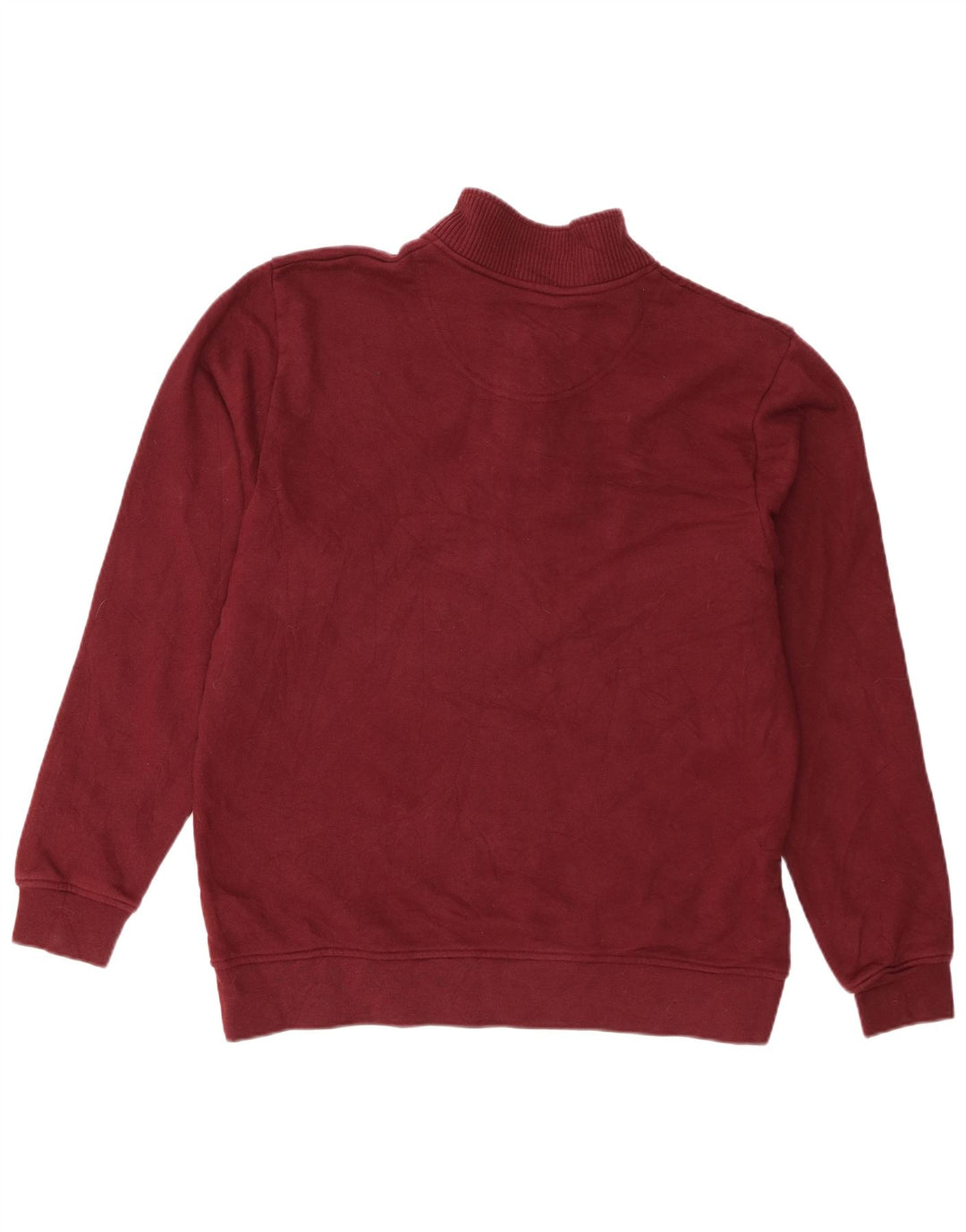 Orvis Herre lynlåshals Regular Fit Sweatshirt Jumper Stor Bourgogne bomuld