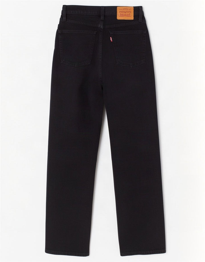 Levi's Dame Ribcage Straight Jeans W24 L27 sort bomuld