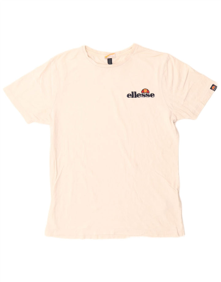 Ellesse Herre Grafisk T-Shirt Top Stor Hvid Bomuld