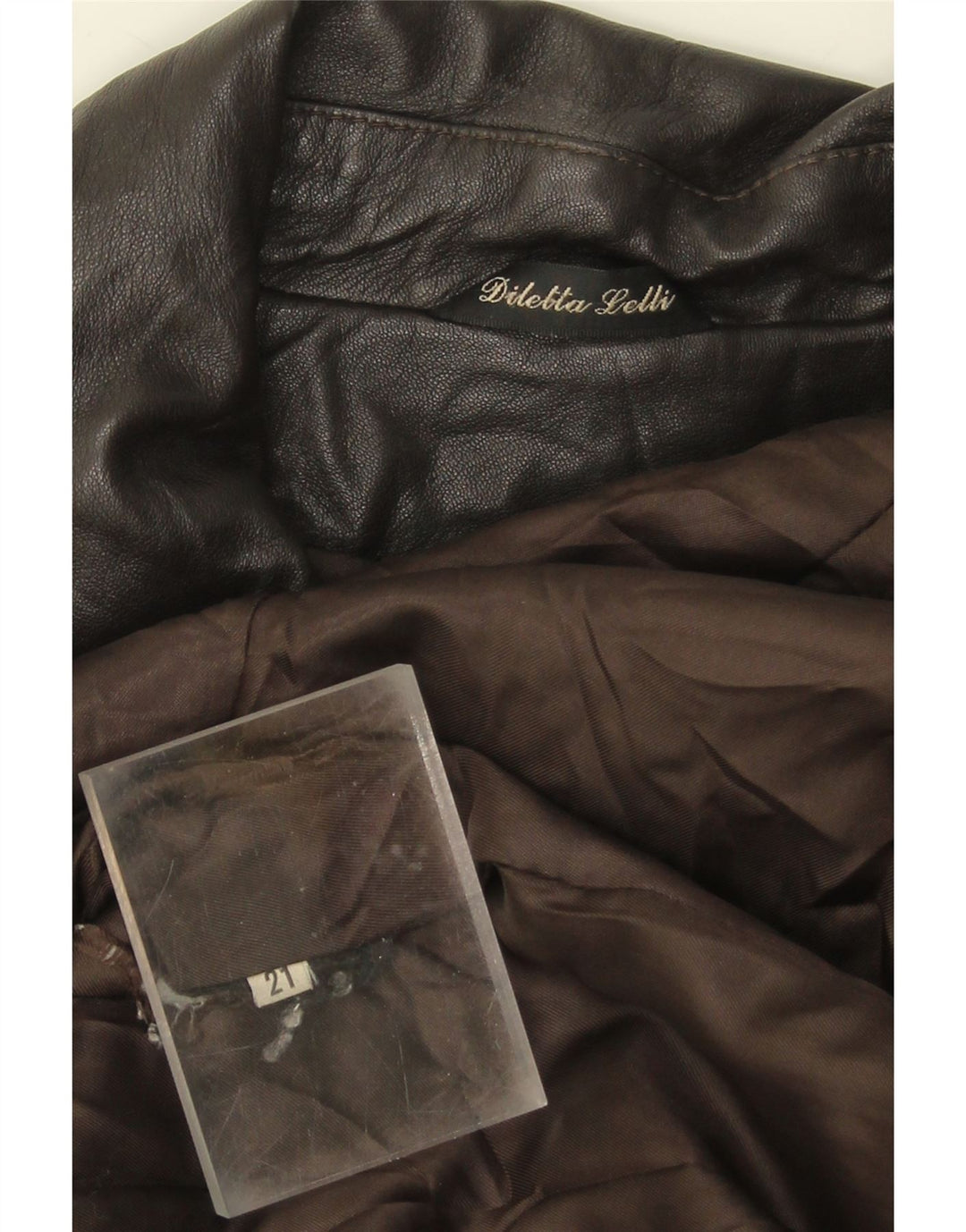 DILETTA LELLI Womens Leather Coat UK 18 XL Black Vintage Diletta Lelli and Second-Hand Diletta Lelli from Messina Hembry 