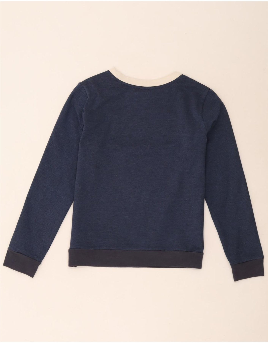 Adidas Graphic Sweatshirt Jumper UK 12 Medium Navy Blue Colourblock
