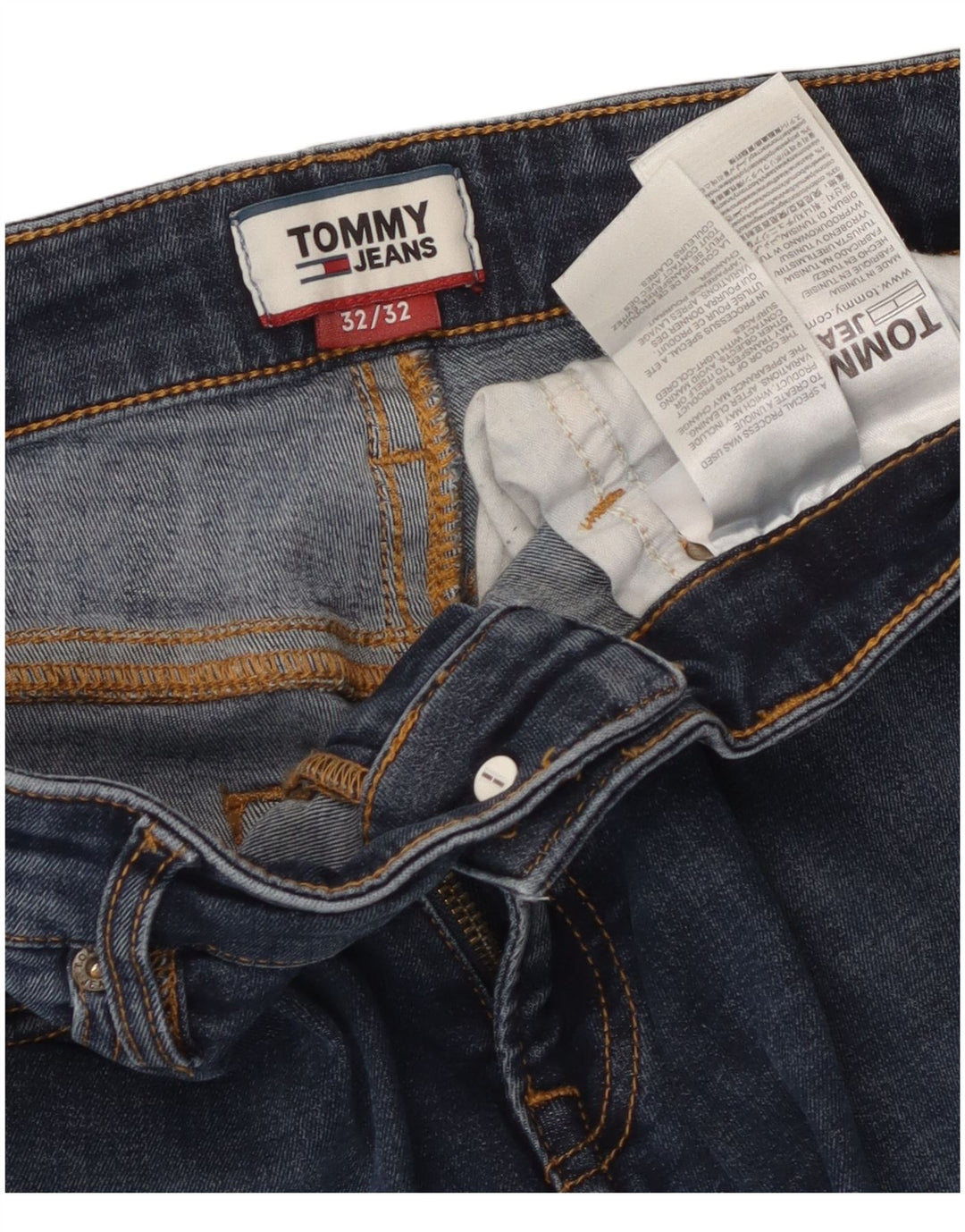 TOMMY HILFIGER Slim Jeans til mænd W32 L32 Blå Bomuld