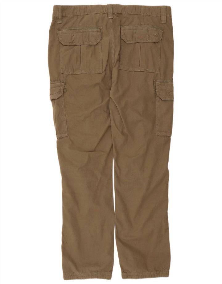 Fat Face Herre Straight Cargo Bukser W38 L30 Khaki Bomuld