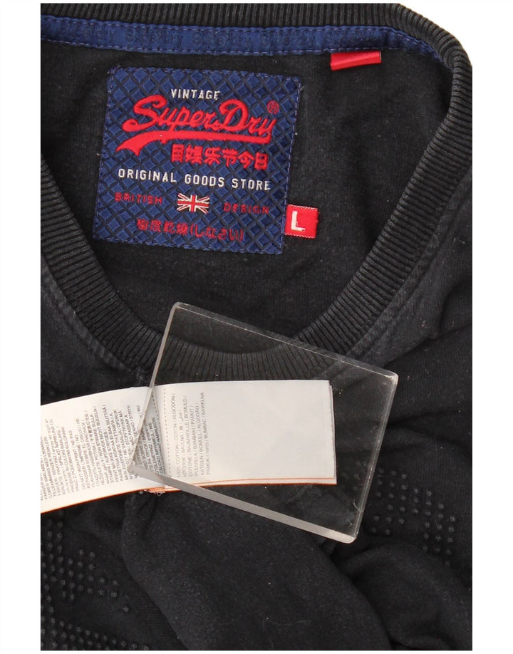 Superdry Grafisk Top Langærmet Herre Stor Sort Bomuld