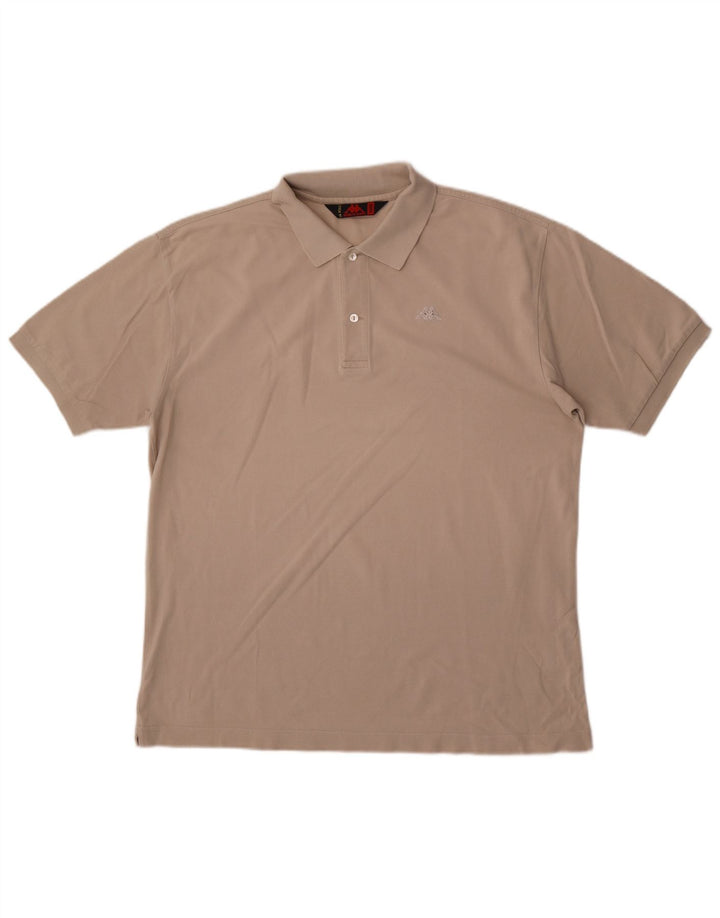 Kappa Polo Shirt til mænd XL Beige Bomuld