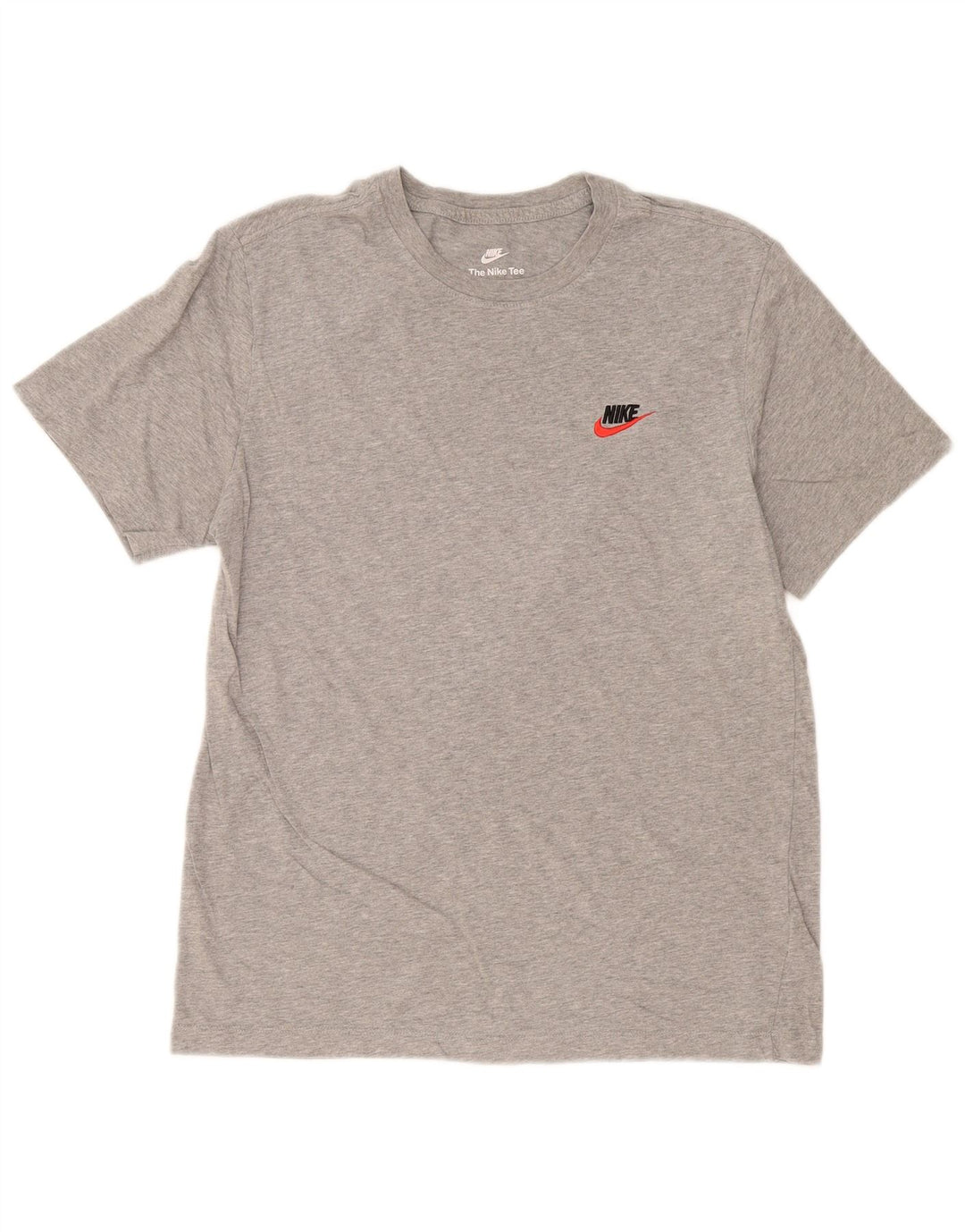 Nike Herre The Tee T-Shirt Top Medium Grey Bomuld