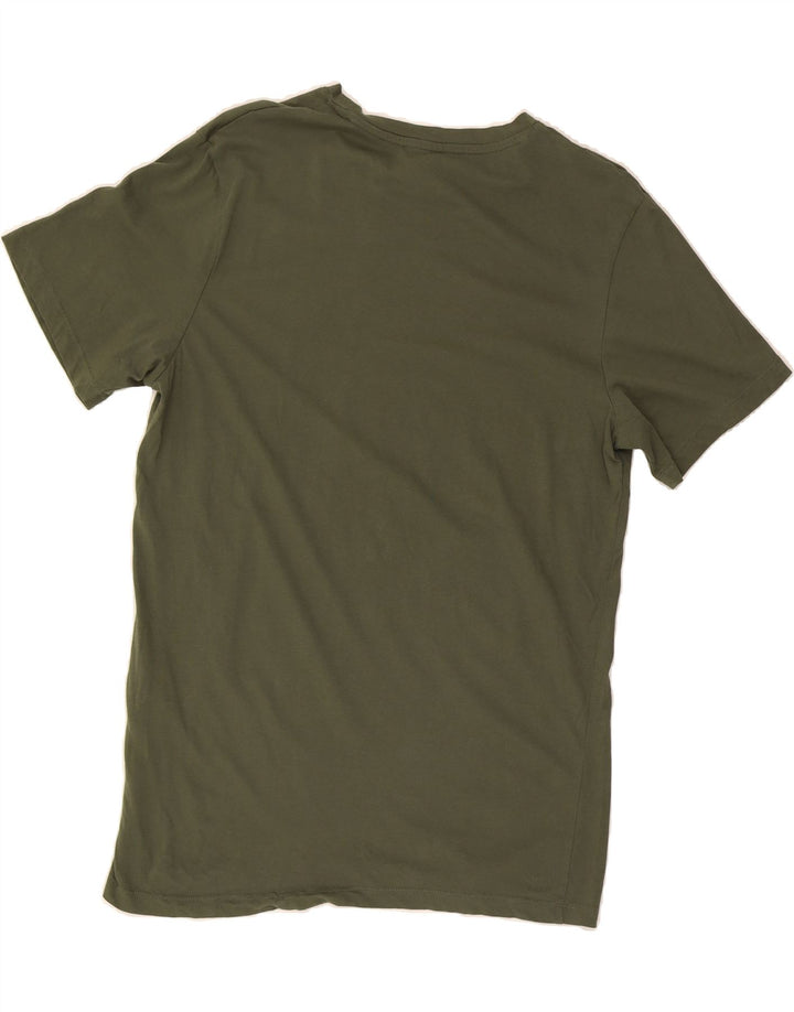 JACK & JONES Mens Graphic T-Shirt Top Medium Khaki Cotton Vintage Jack & Jones and Second-Hand Jack & Jones from Messina Hembry 