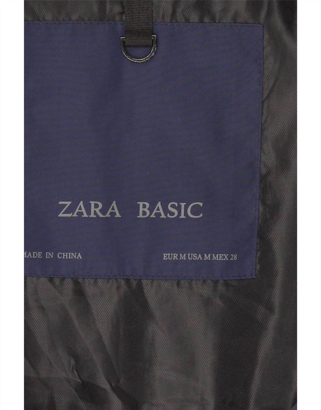 Zara Womens Polstret Gilet UK 12 Medium Navy Blue Polyester