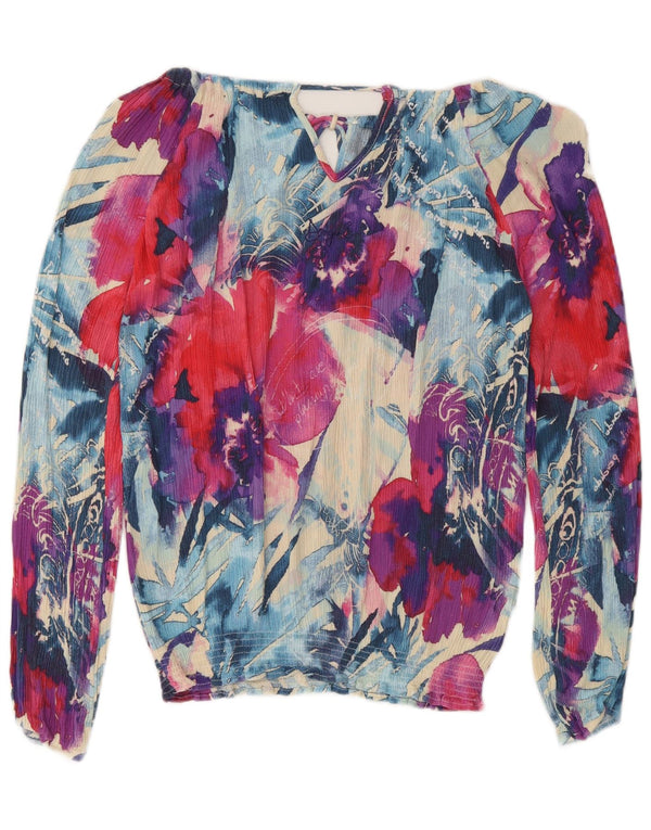 Desigual Dame Grafisk Off Shoulder Top UK 10 Small Multicolored Floral