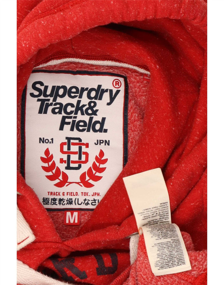 Superdry grafisk hættetrøje til mænd, medium rød flækket polyester
