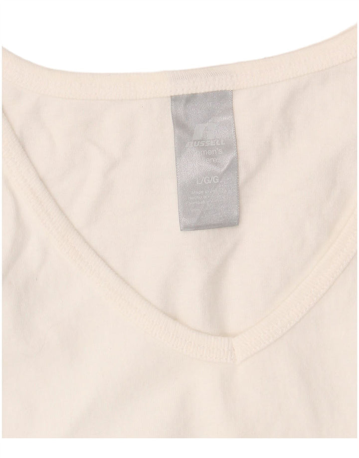 RUSSELL ATHLETIC Damevest Top UK 16 Large White Bomuld