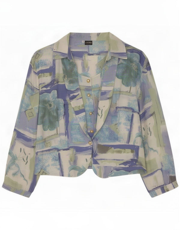 Lorena Womens Abstract Pattern Shirt Blouse IT 47 Large Multicoloured
