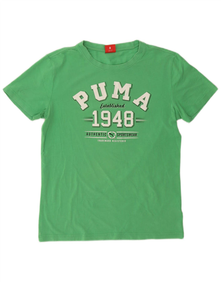 Puma Herre grafisk T-shirt Top mellemgrøn bomuld