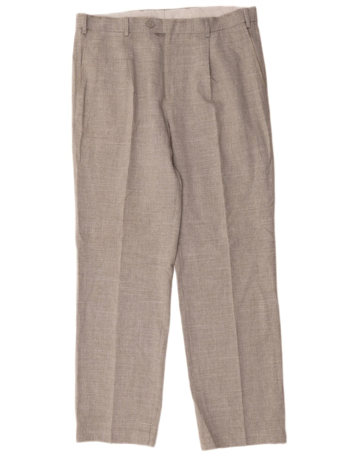 Marks & Spencer Straight Suit Bukser til mænd W36 L33 Grå polyester